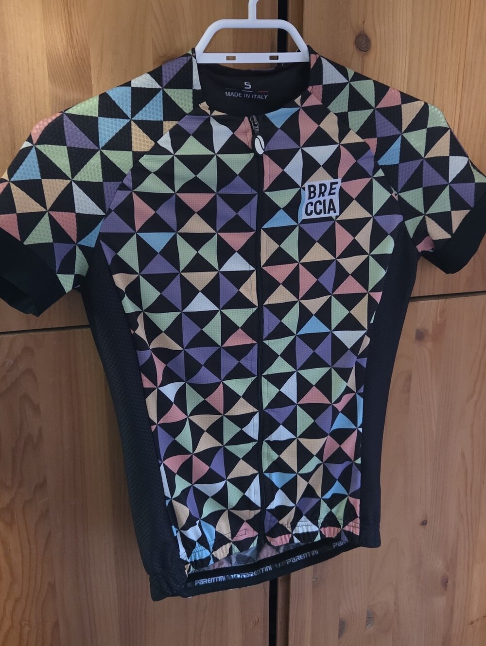 Breccia Parentini Women's Black Diamond Short Sleeve Cycling Jersey Size Small